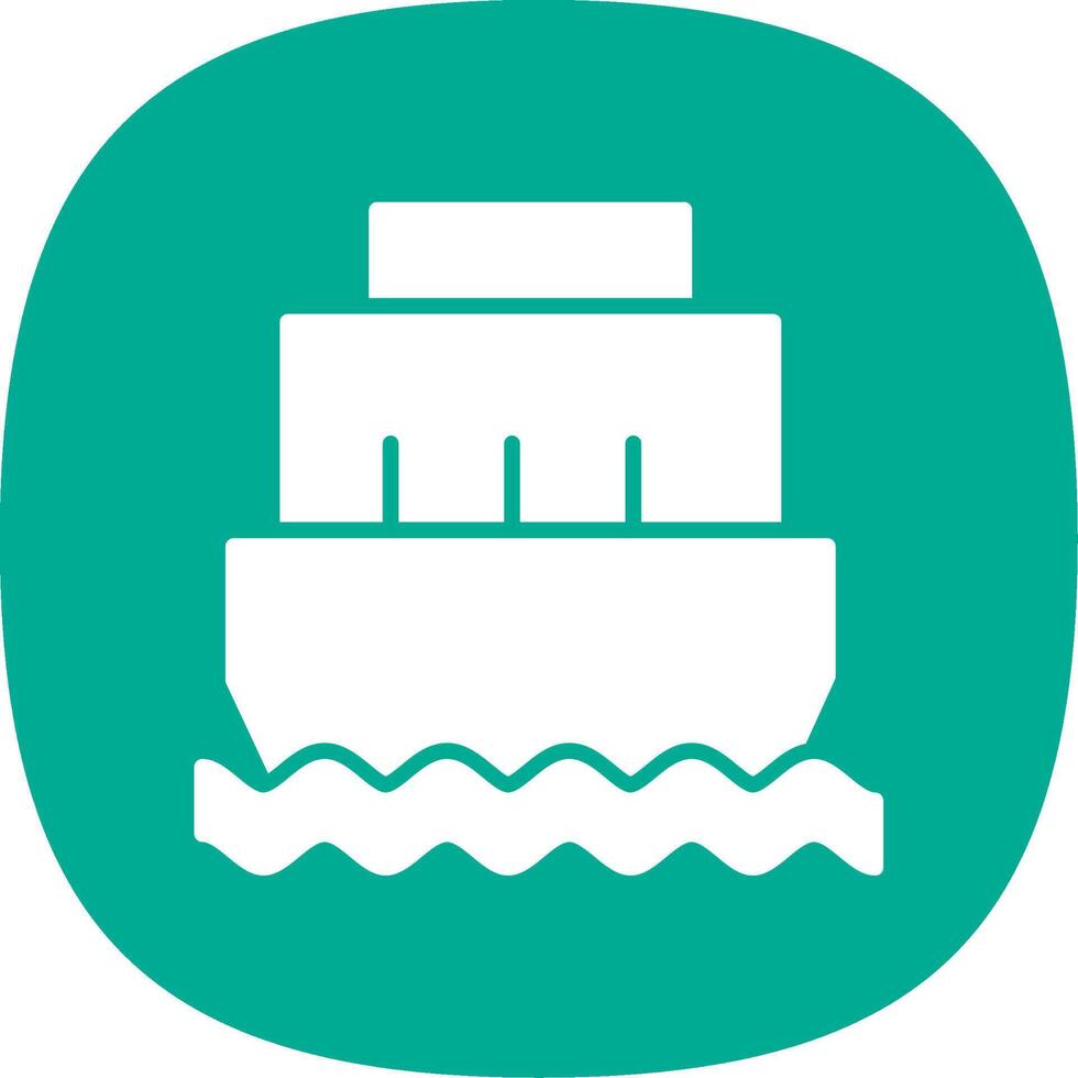 Port Glyph Curve Icon Design vector