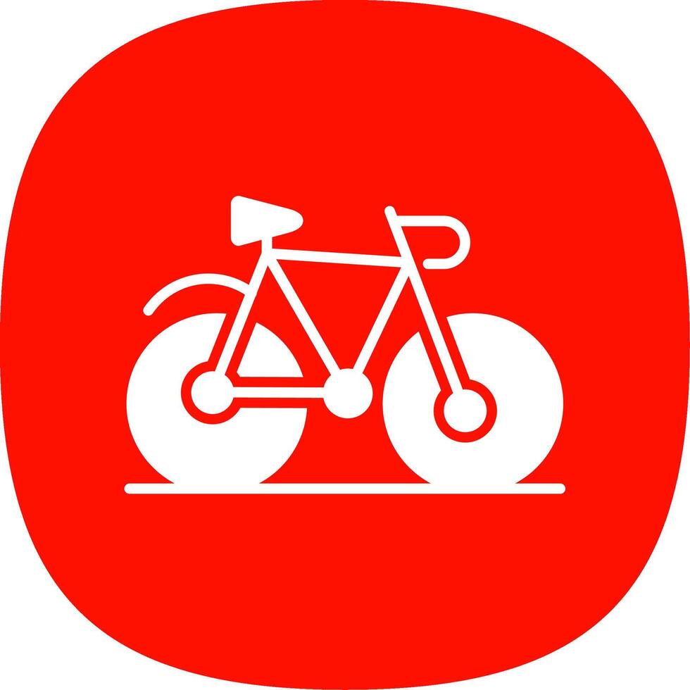 Bicycle Glyph Curve Icon Design vector