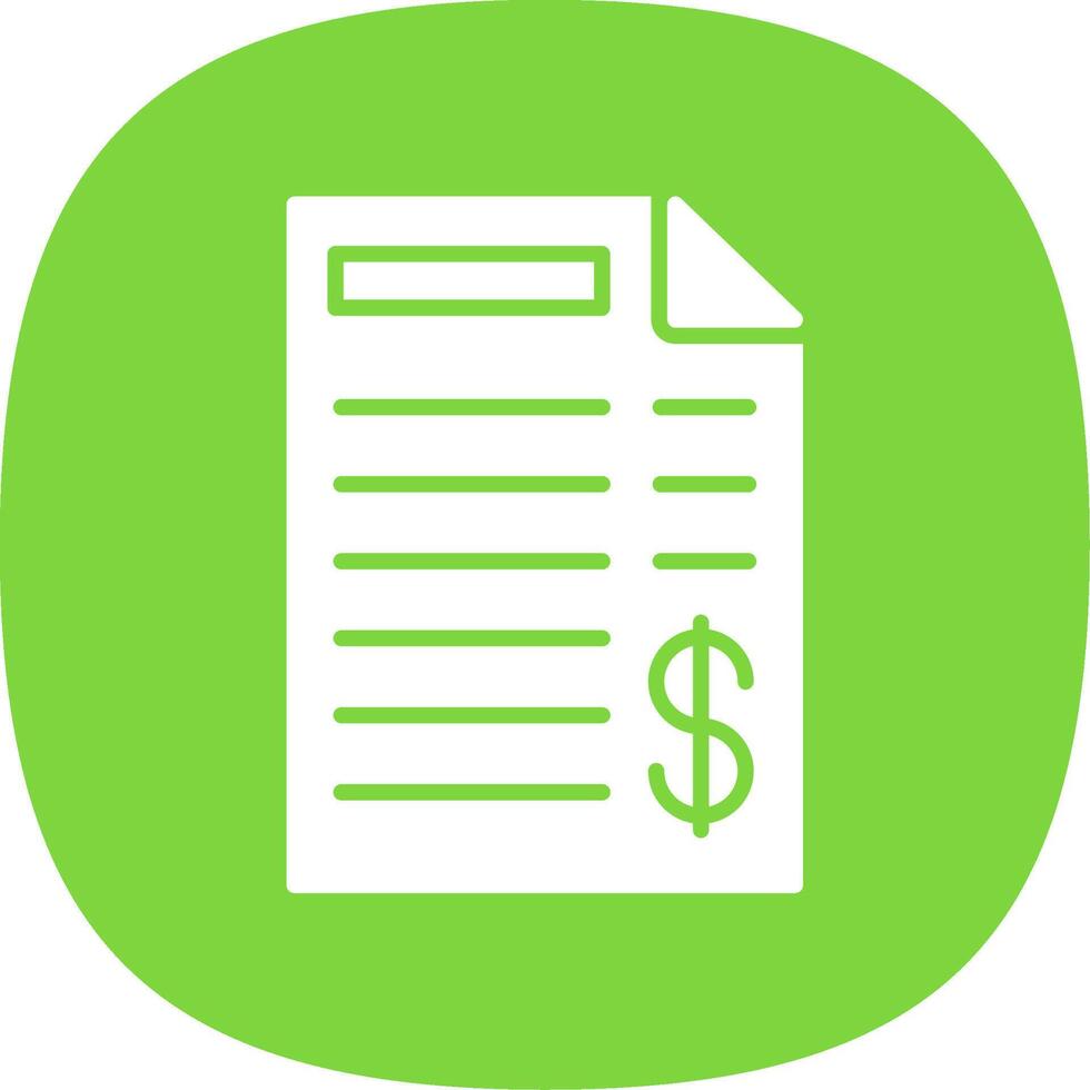 Delivery Contract Glyph Curve Icon Design vector
