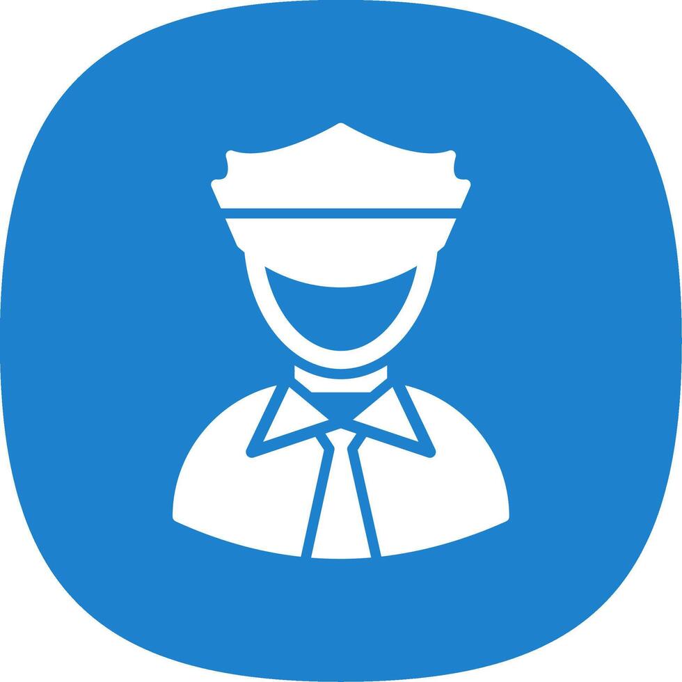 Taxi Driver Glyph Curve Icon Design vector