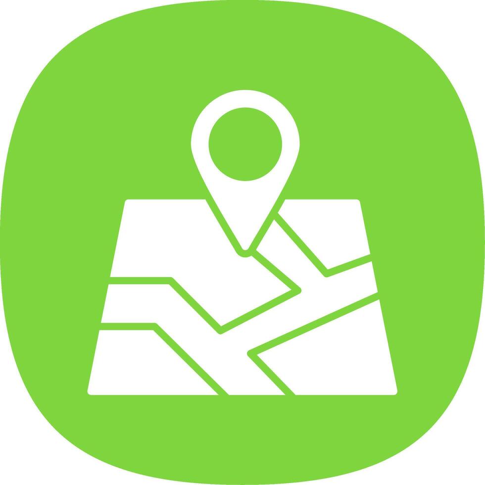 Map Glyph Curve Icon Design vector