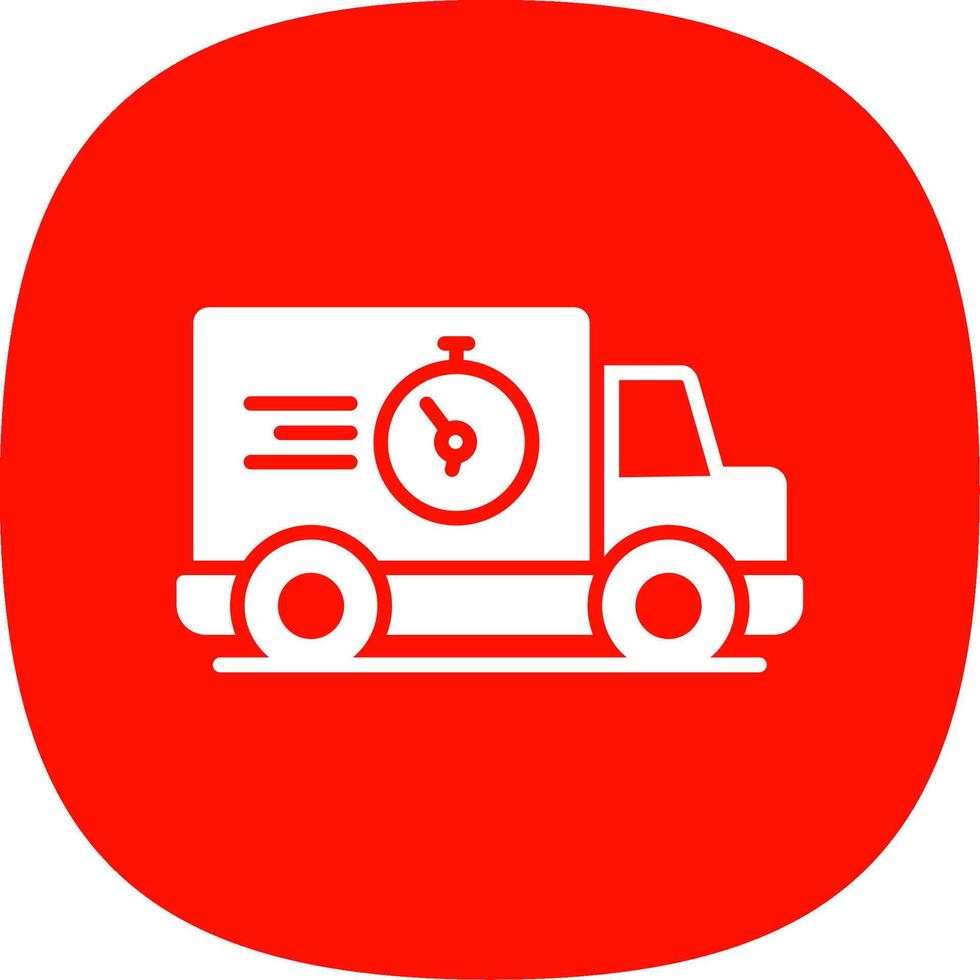 Fast Delivery Glyph Curve Icon Design vector