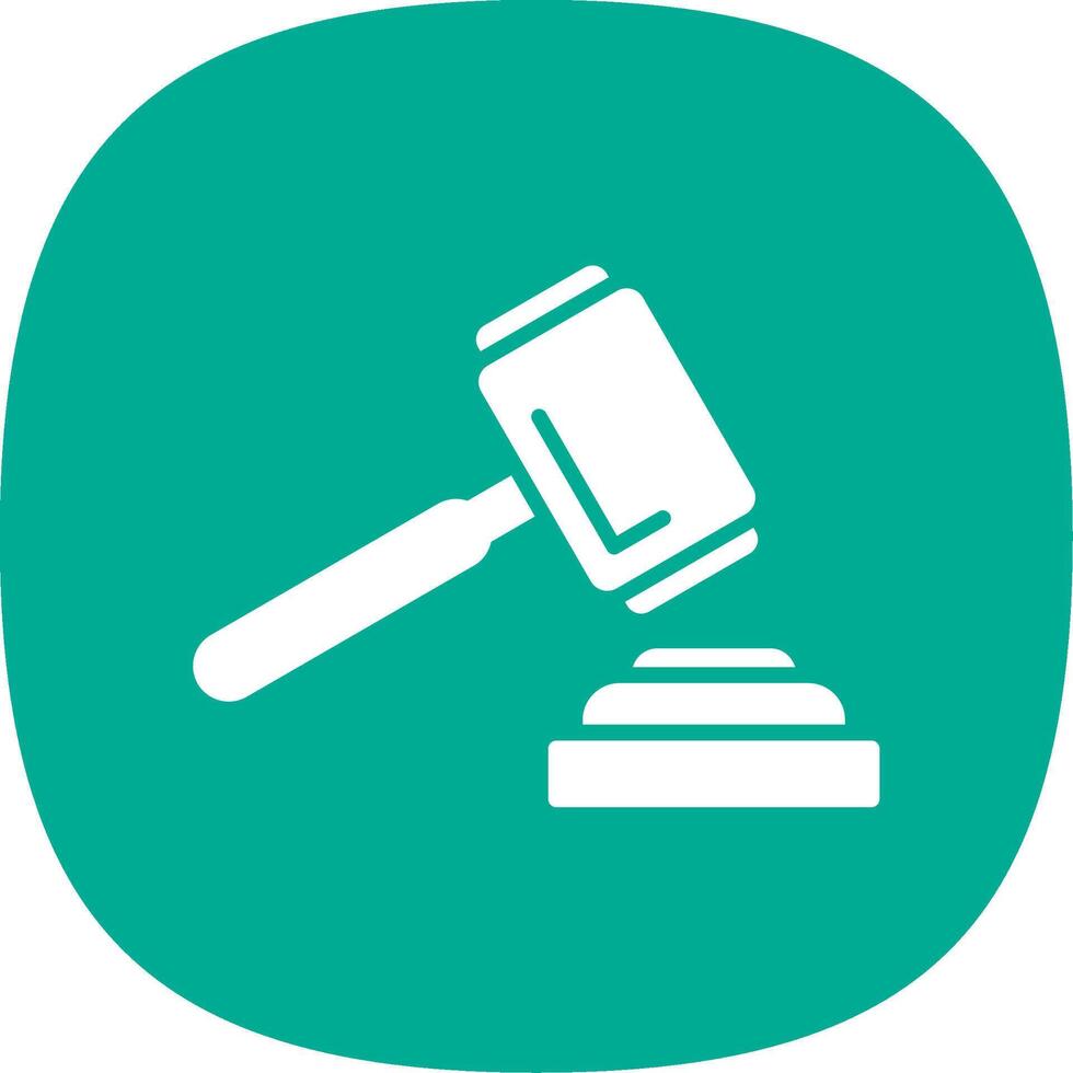 Auction Glyph Curve Icon Design vector
