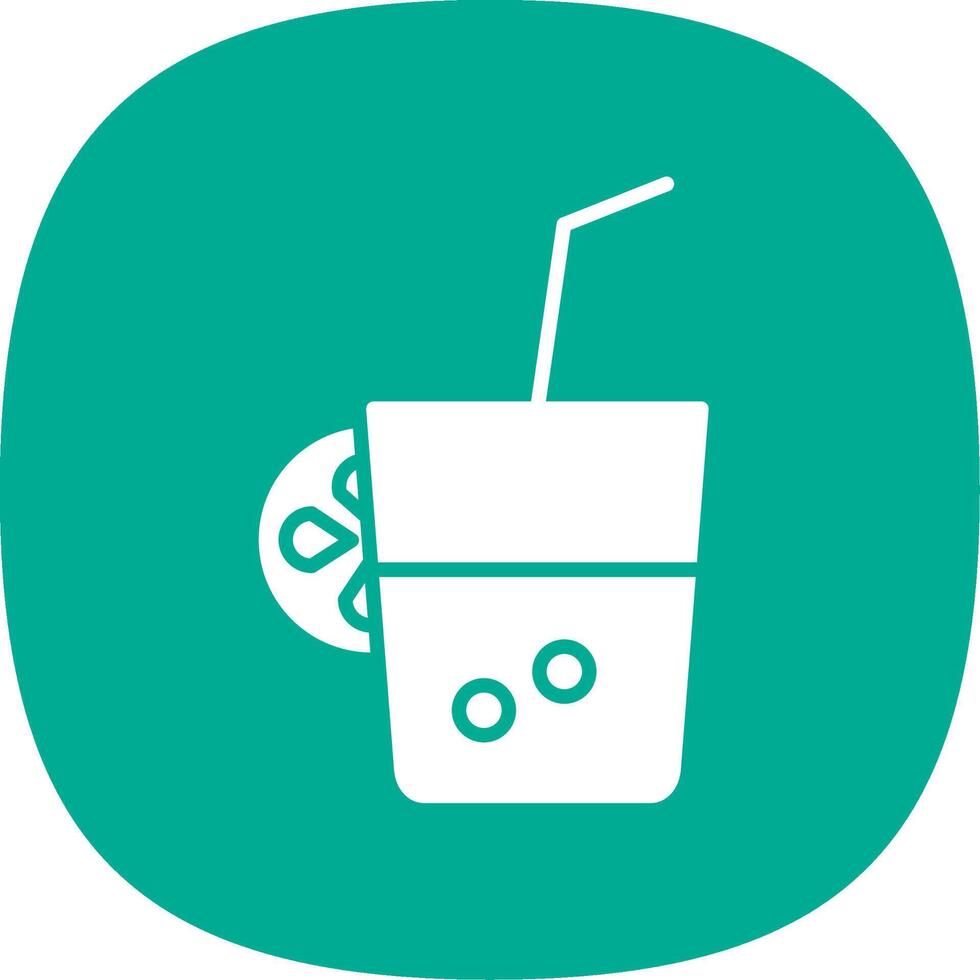 Fresh Juice Glyph Curve Icon Design vector