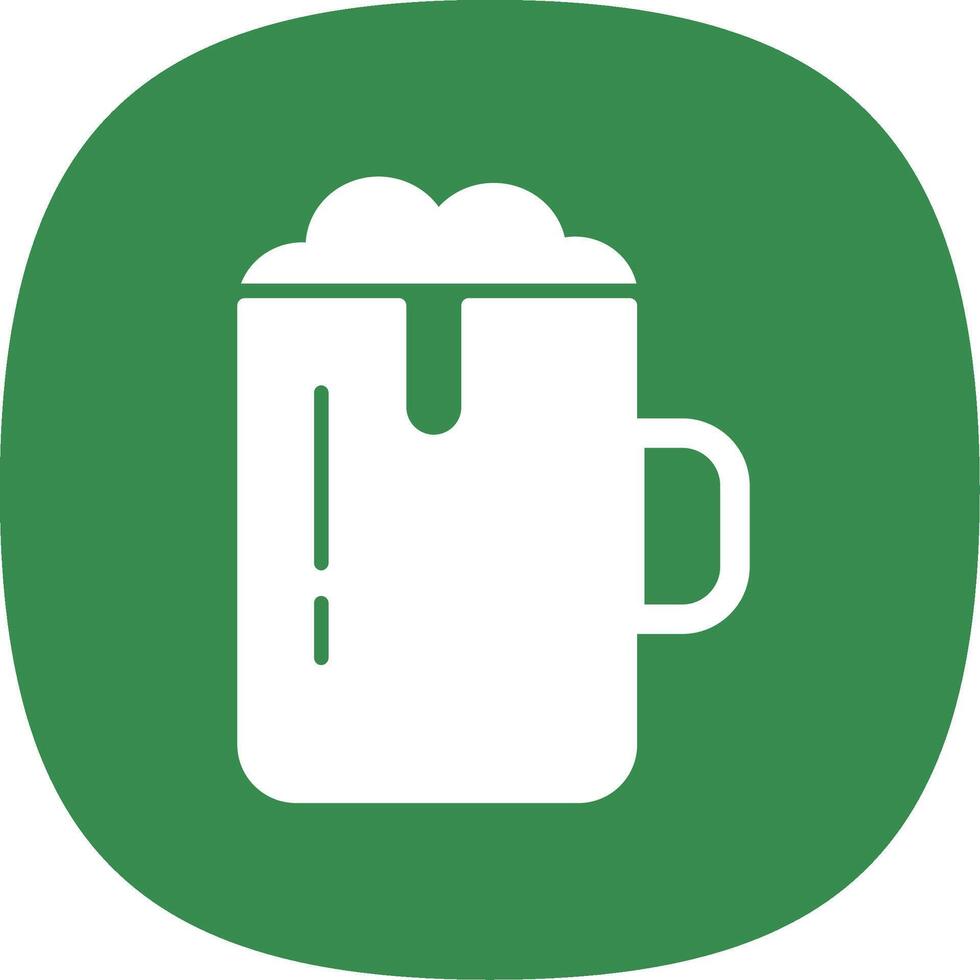Beer Glyph Curve Icon Design vector