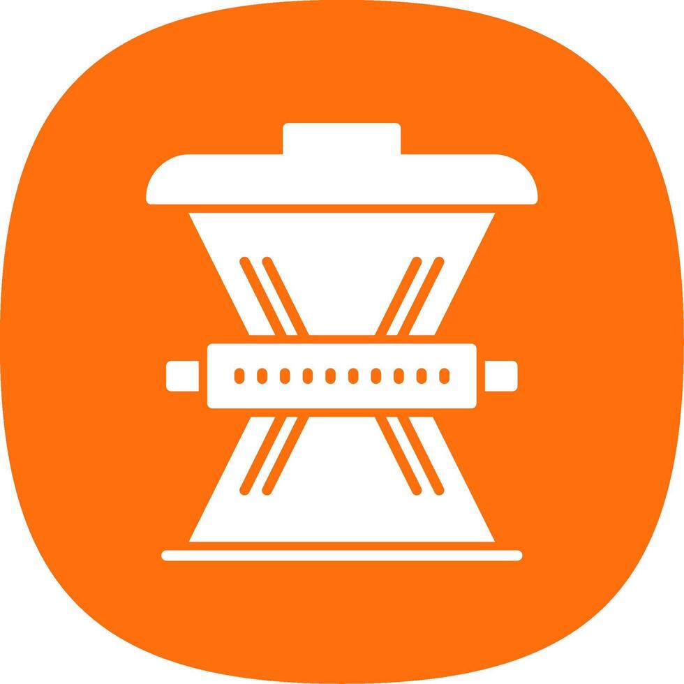 Waste Reduction Glyph Curve Icon Design vector