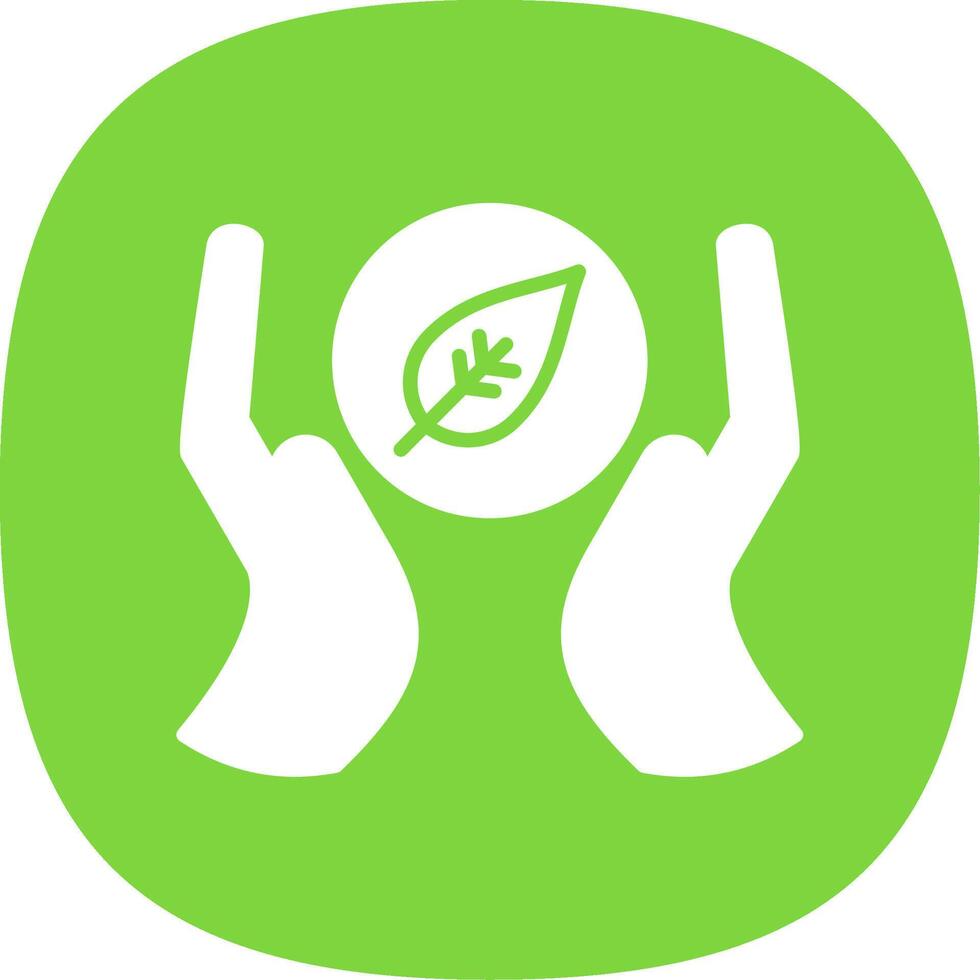 Go Green Glyph Curve Icon Design vector