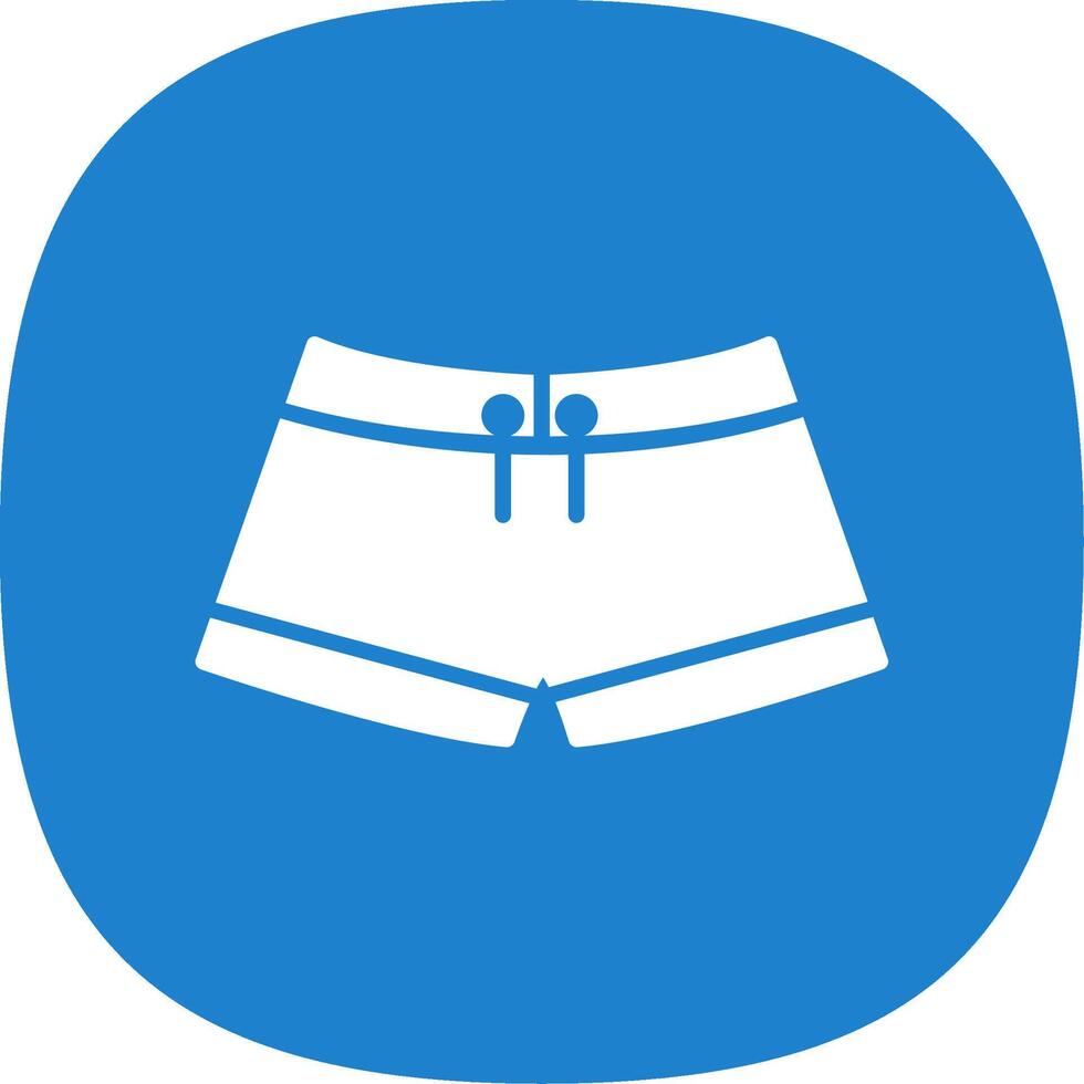 Swimming pants Glyph Curve Icon Design vector