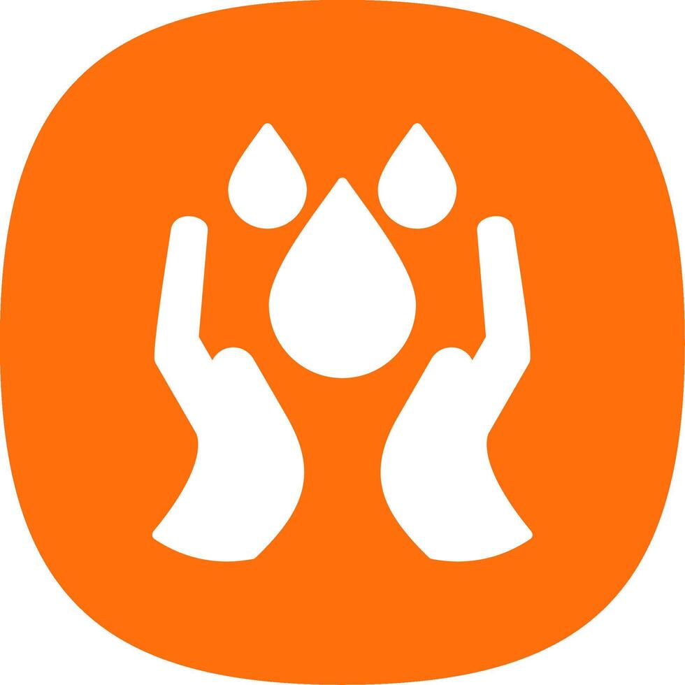 Water Saving Glyph Curve Icon Design vector