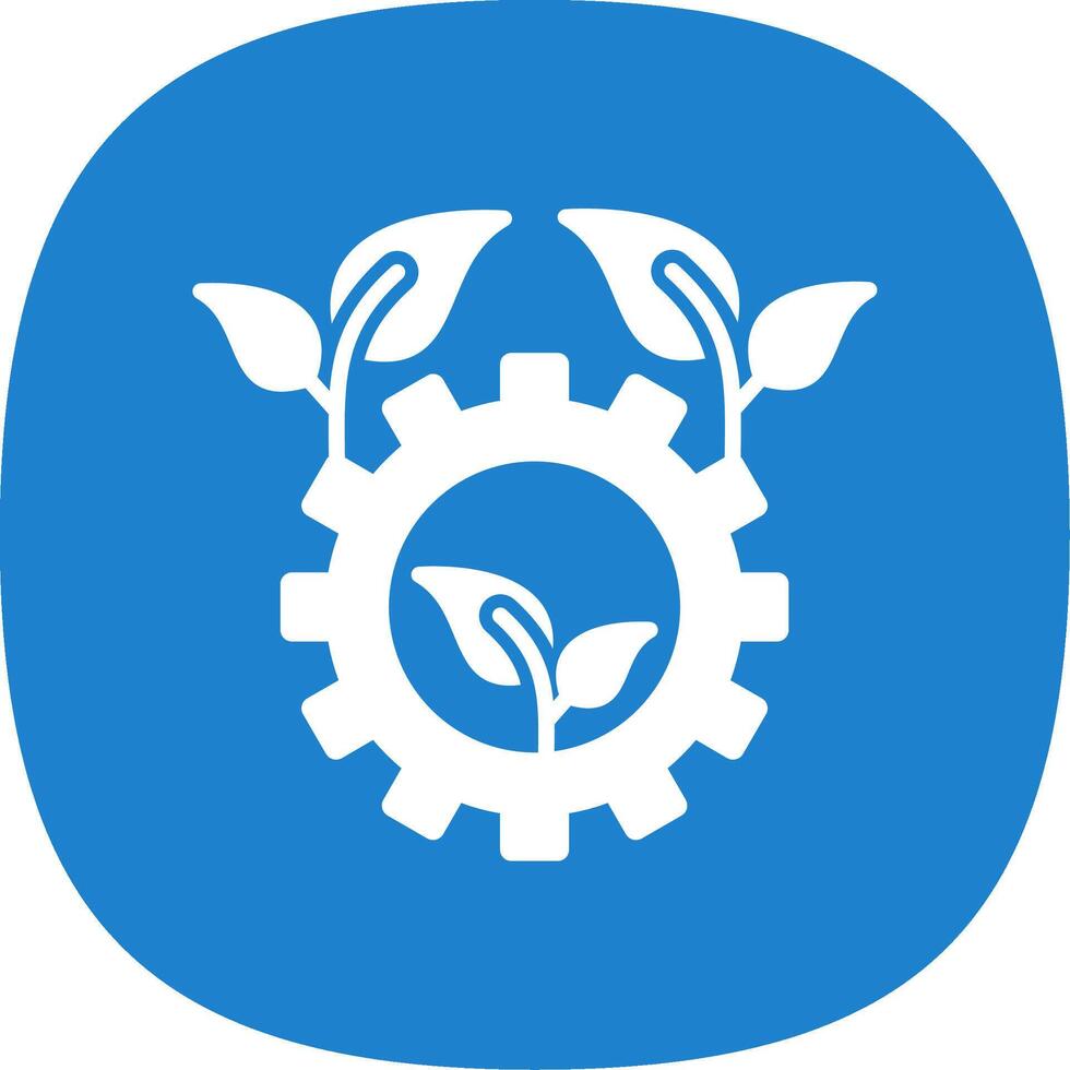 Eco Services Glyph Curve Icon Design vector