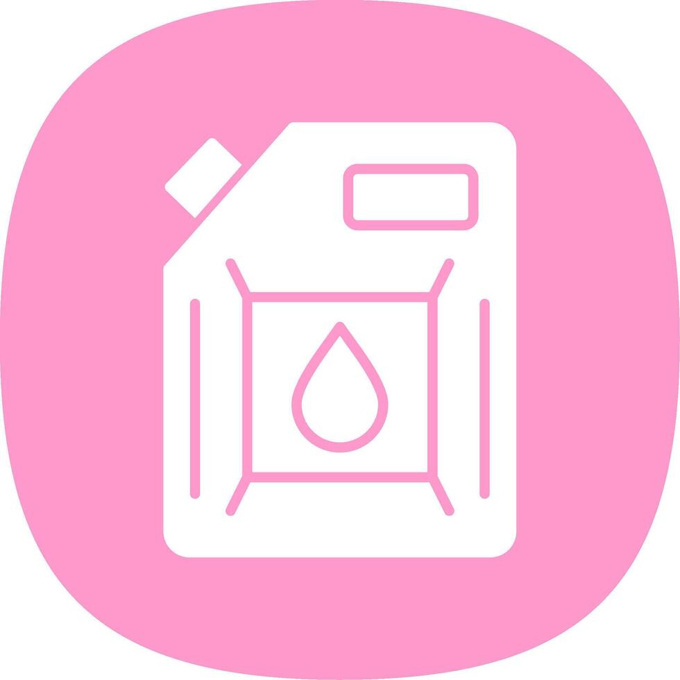 Biodiesel Engine Glyph Curve Icon Design vector
