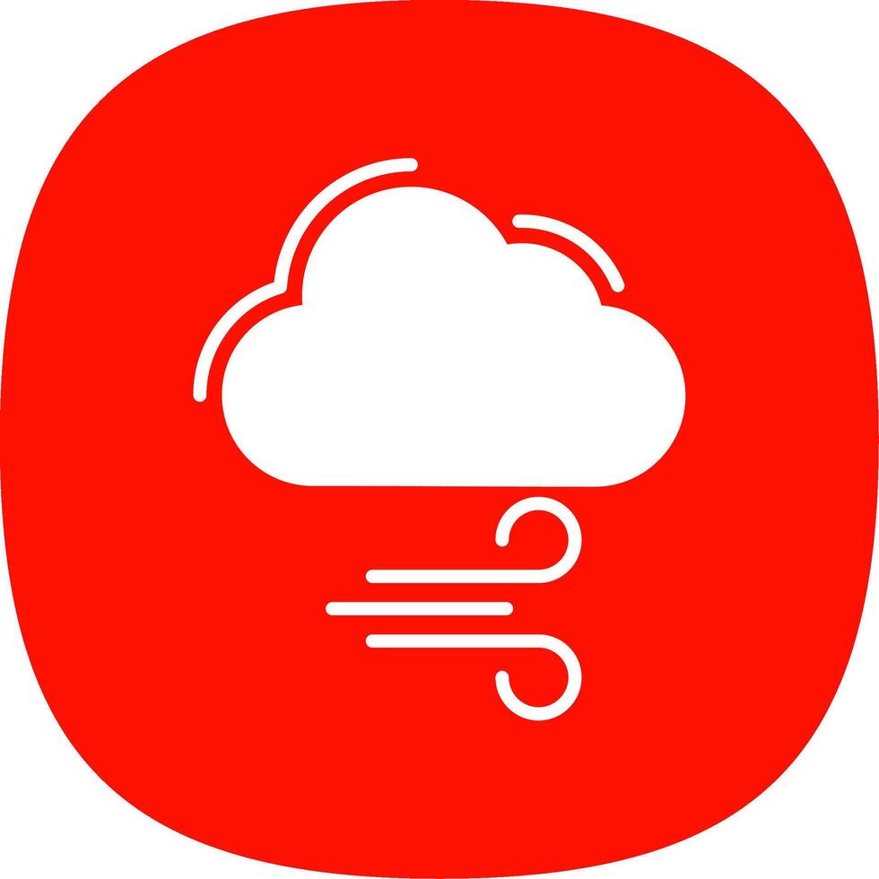 Breezy Glyph Curve Icon Design vector