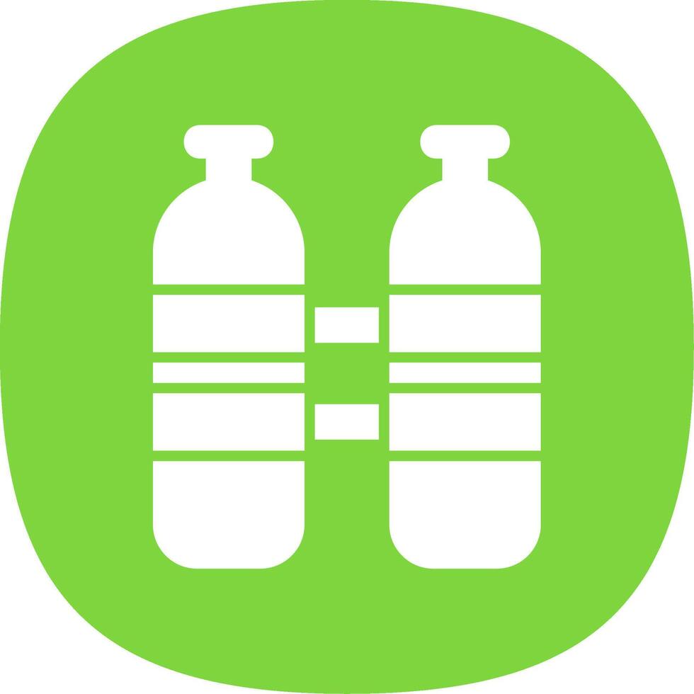 Diving Tank Glyph Curve Icon Design vector