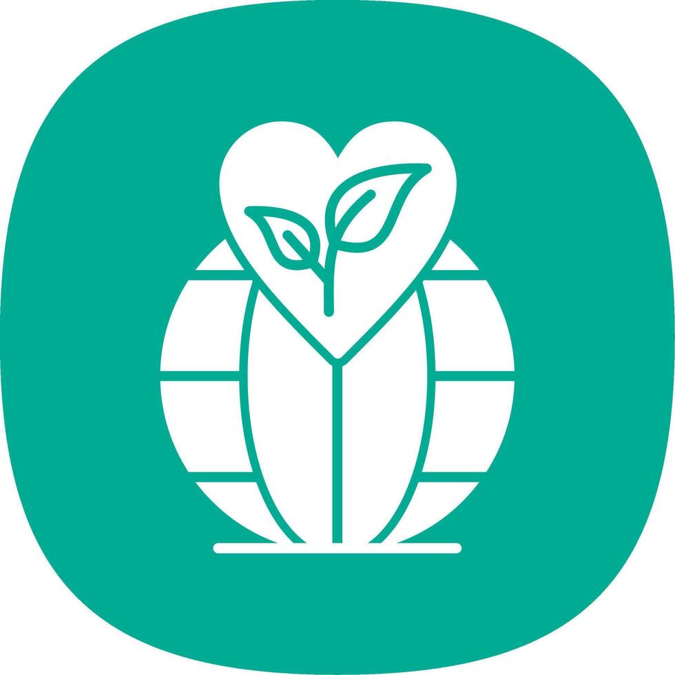Eco Friendly Glyph Curve Icon Design vector
