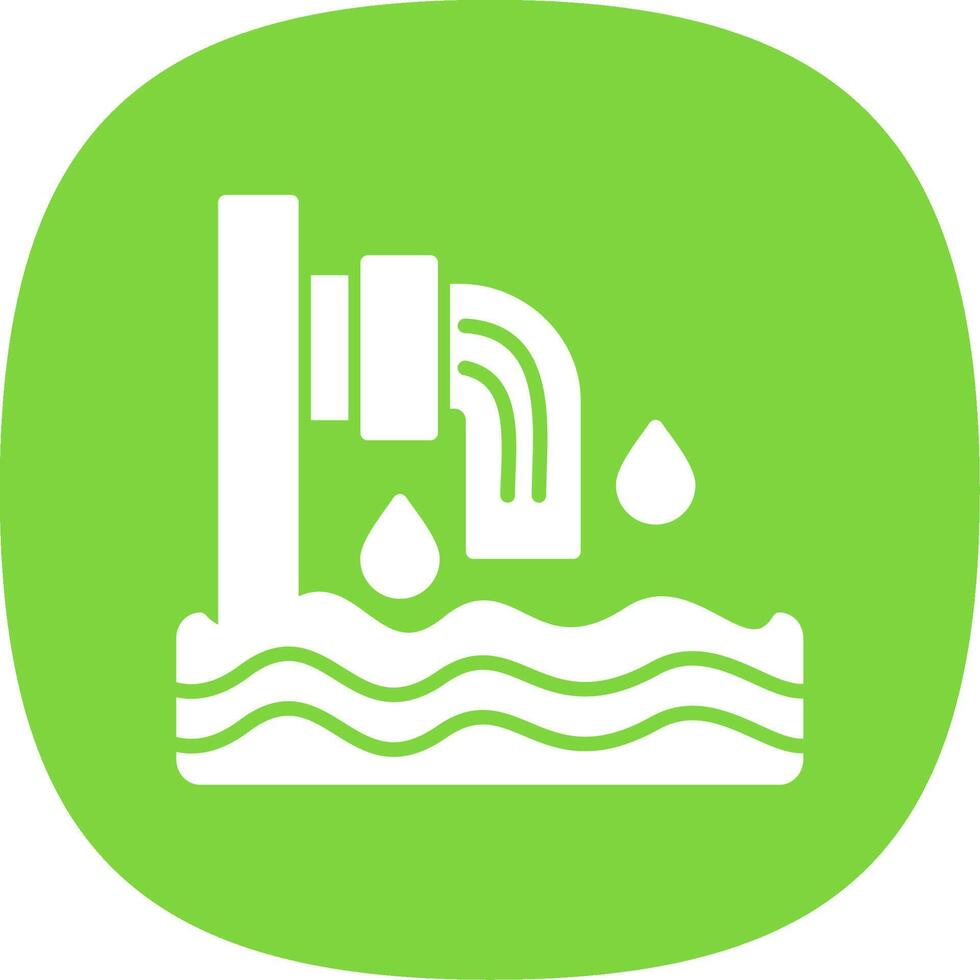 Sewer Glyph Curve Icon Design vector