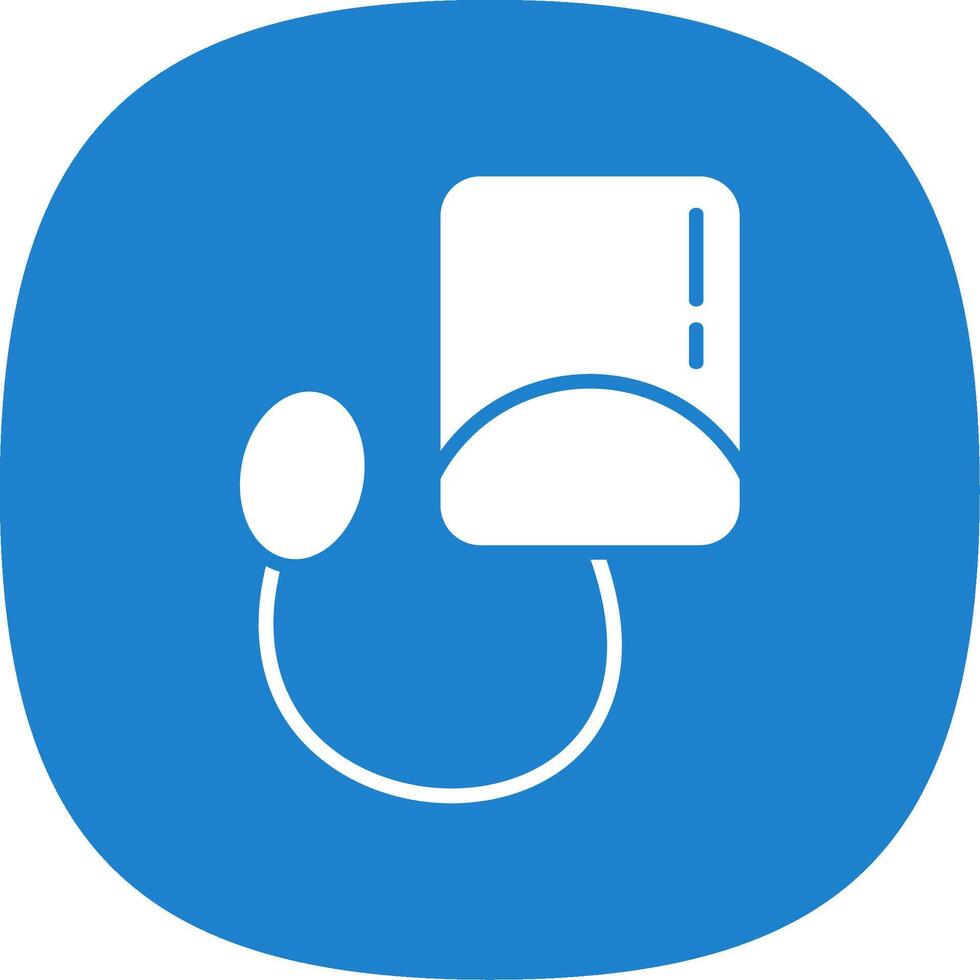 Blood Pressure Kit Glyph Curve Icon Design vector