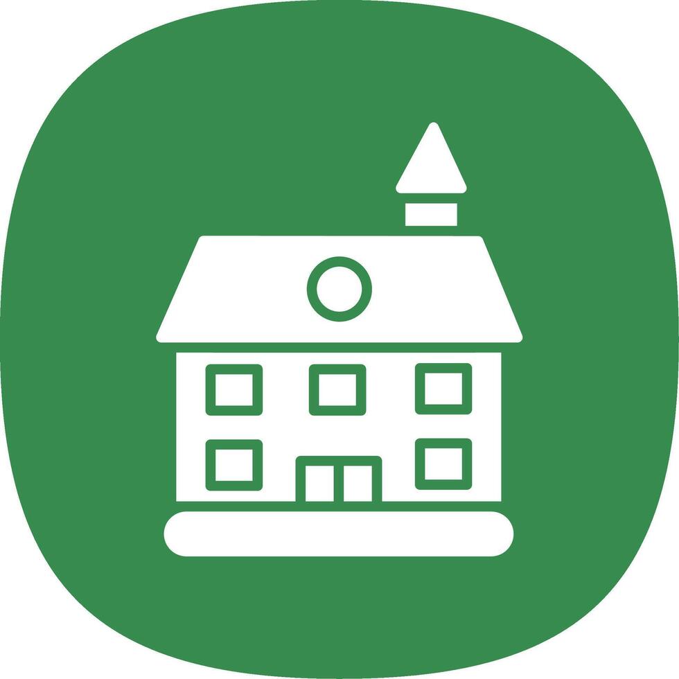 Private Guest House Glyph Curve Icon Design vector