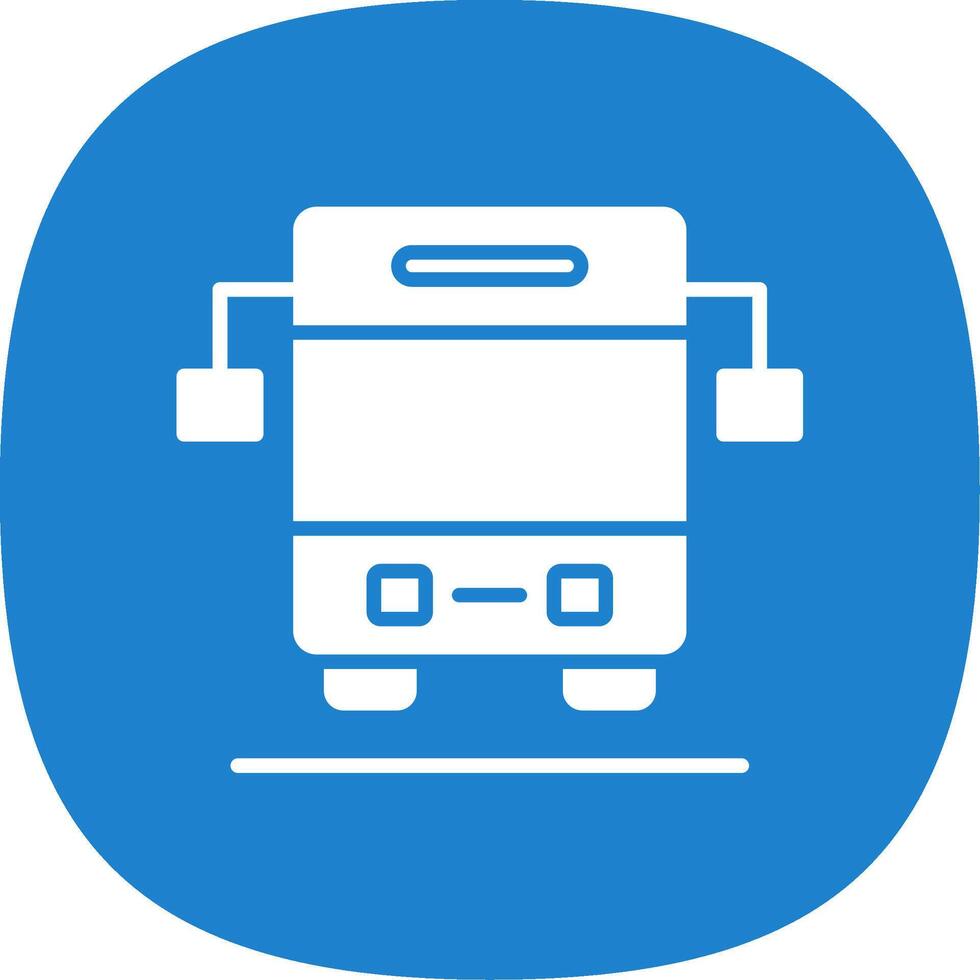 Bus Glyph Curve Icon Design vector