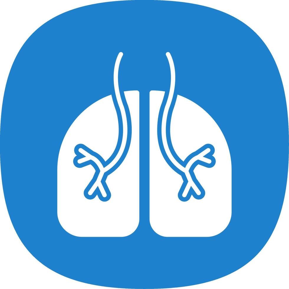 Pulmonology Glyph Curve Icon Design vector