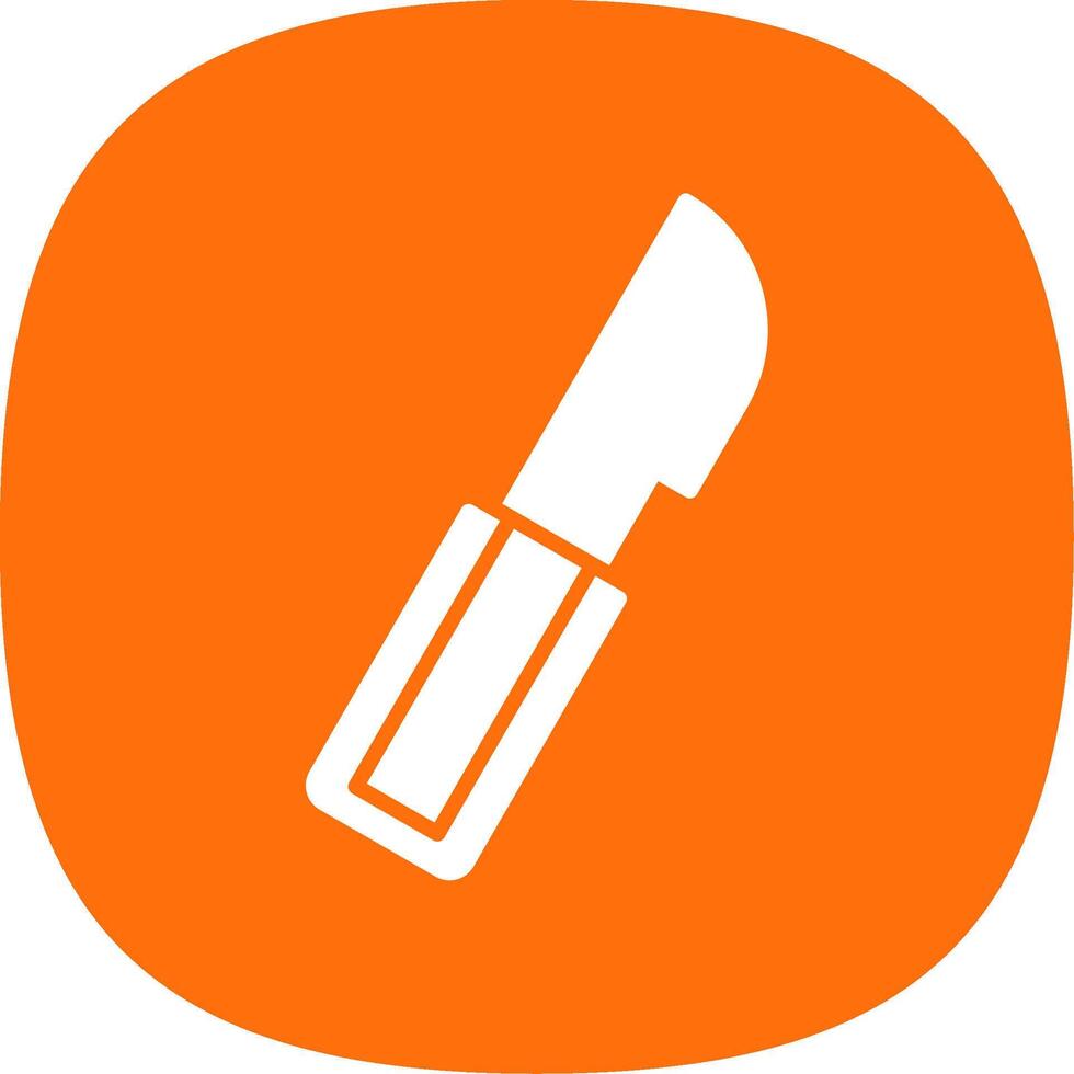 Surgery Knife Glyph Curve Icon Design vector