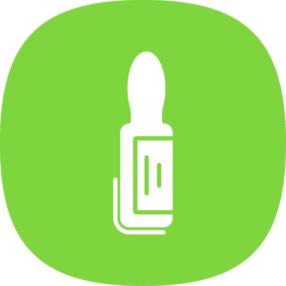 Ampoule Glyph Curve Icon Design vector
