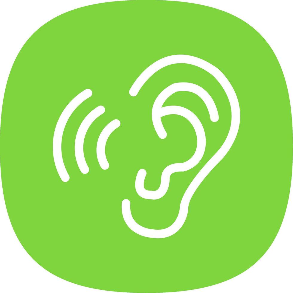 Otology Glyph Curve Icon Design vector