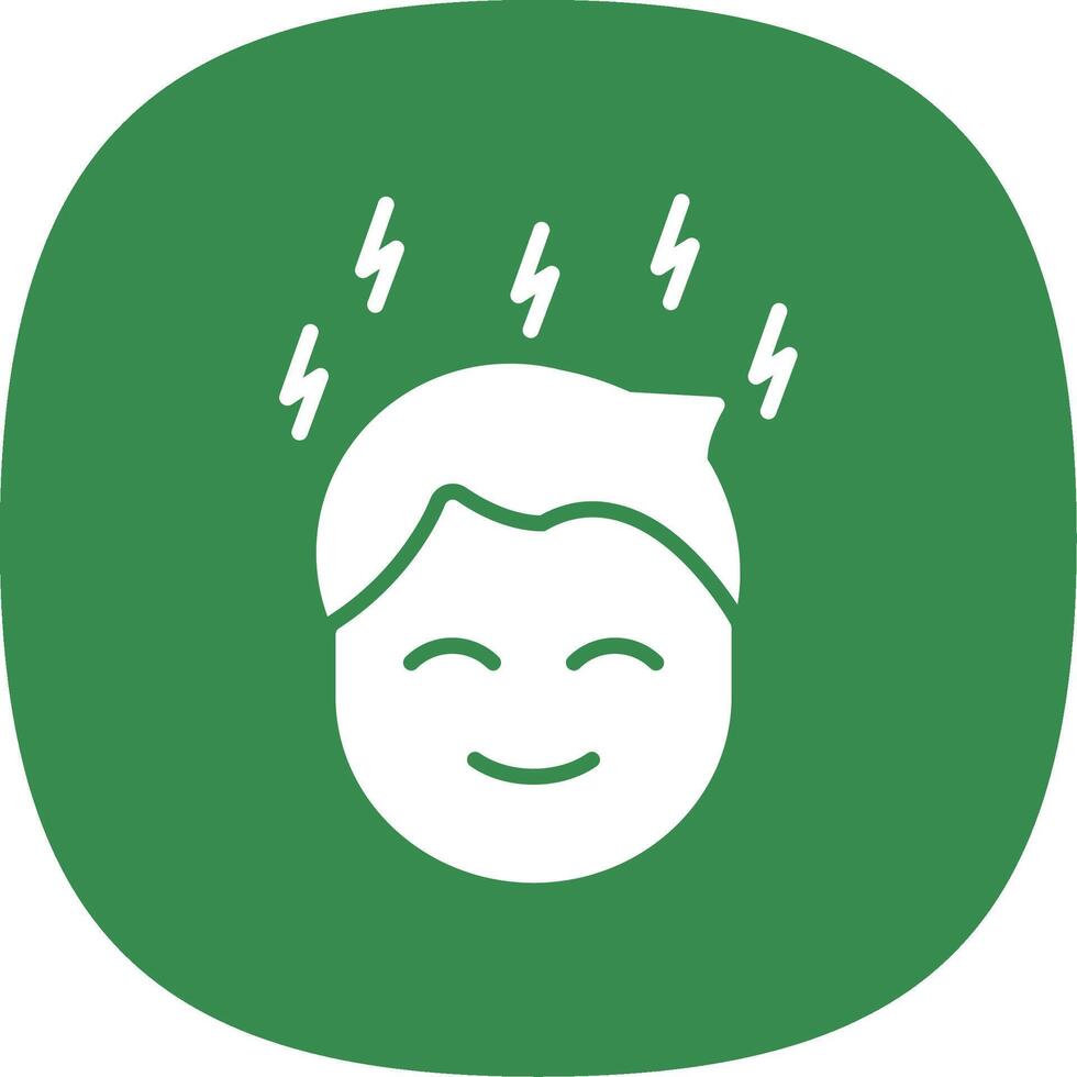 Headachie Glyph Curve Icon Design vector