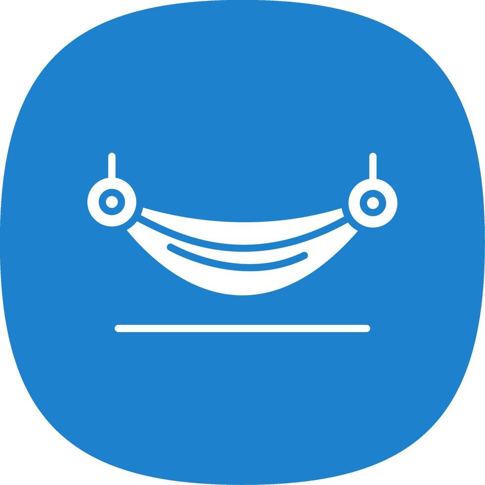 Hammock Glyph Curve Icon Design vector