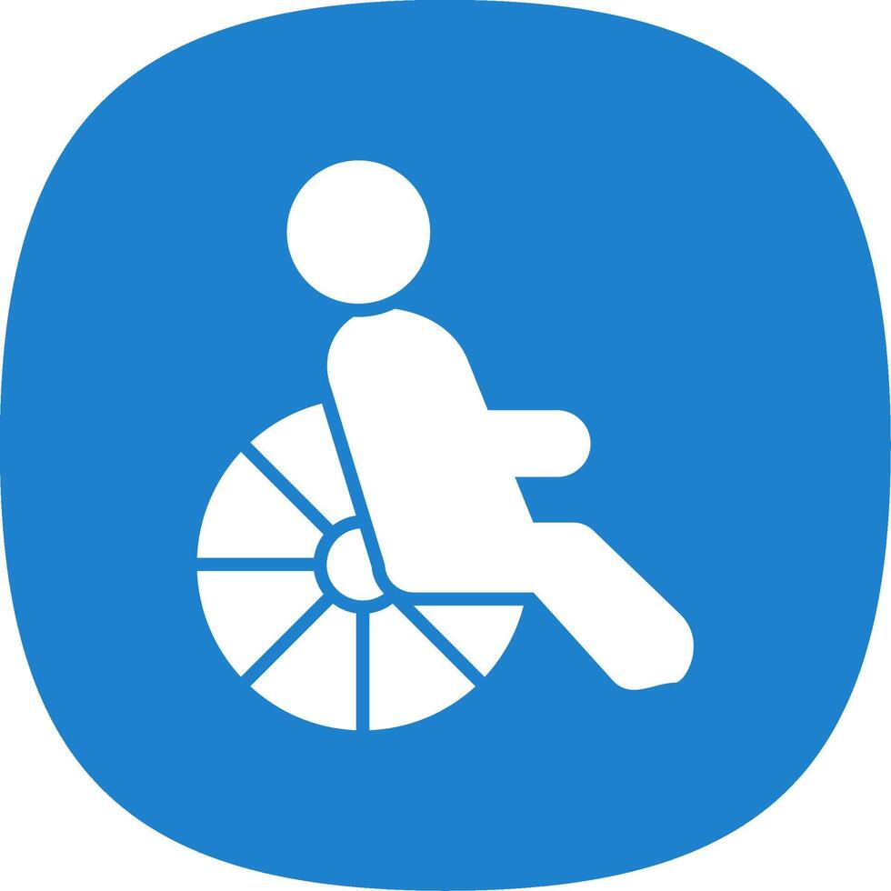 Disability Glyph Curve Icon Design vector