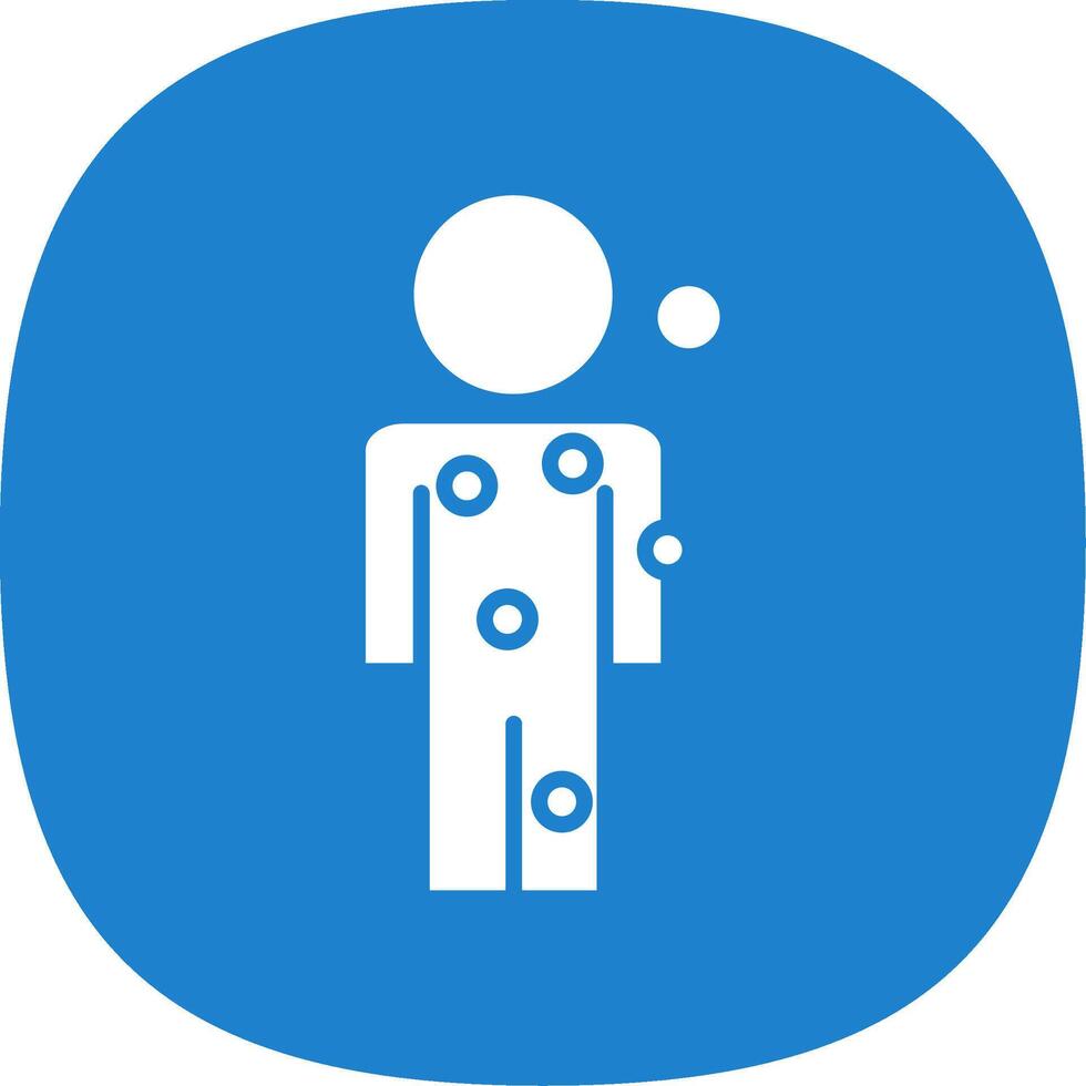 Symptom Checker Glyph Curve Icon Design vector