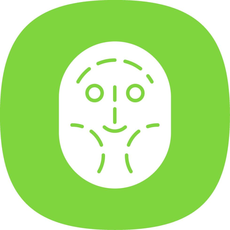 Facial Plastic Surgery Glyph Curve Icon Design vector