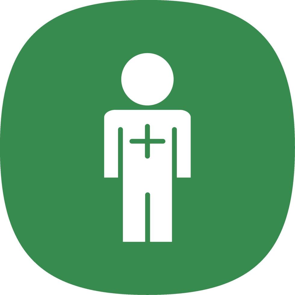 Male Patient Glyph Curve Icon Design vector