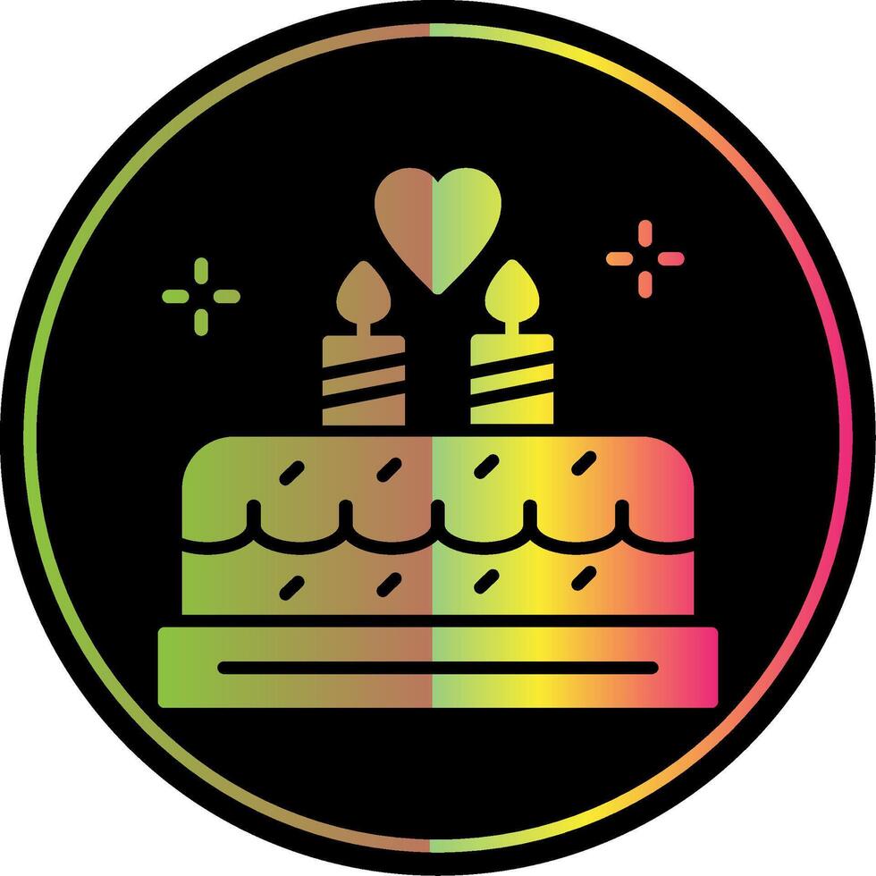 Anniversary Glyph Due Color Icon Design vector