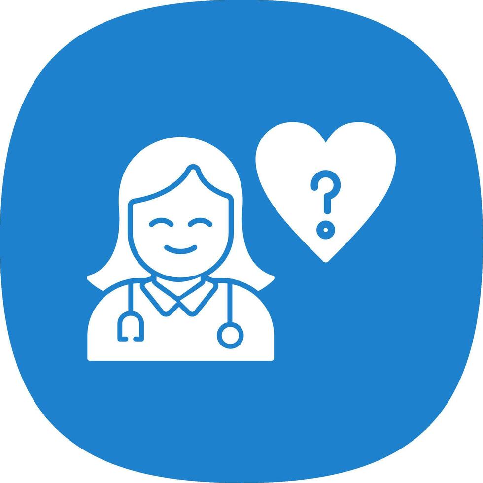 Ask a Doctor Glyph Curve Icon Design vector