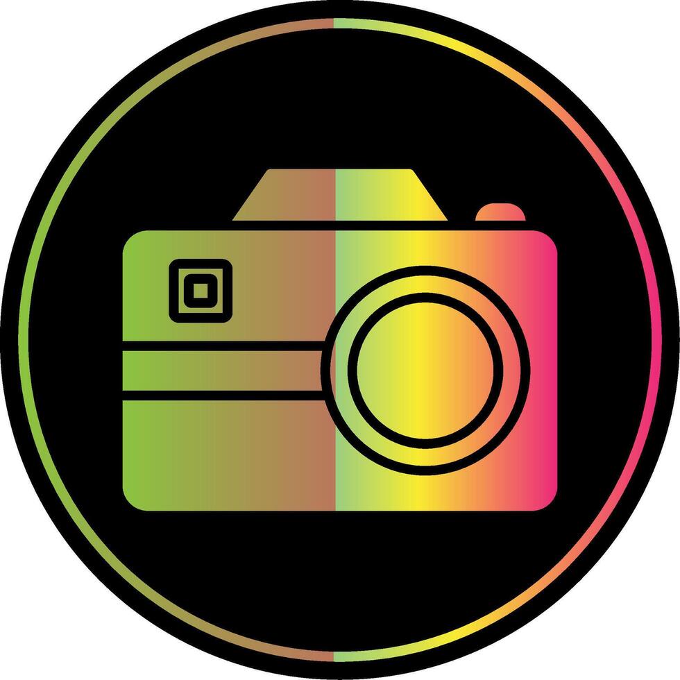 fotografía glifo debido color icono diseño vector