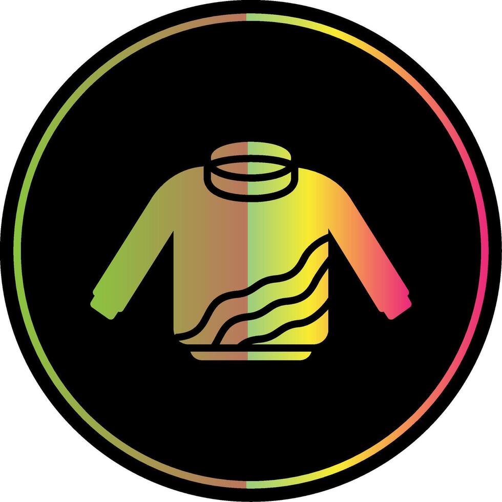 Sweater Glyph Due Color Icon Design vector