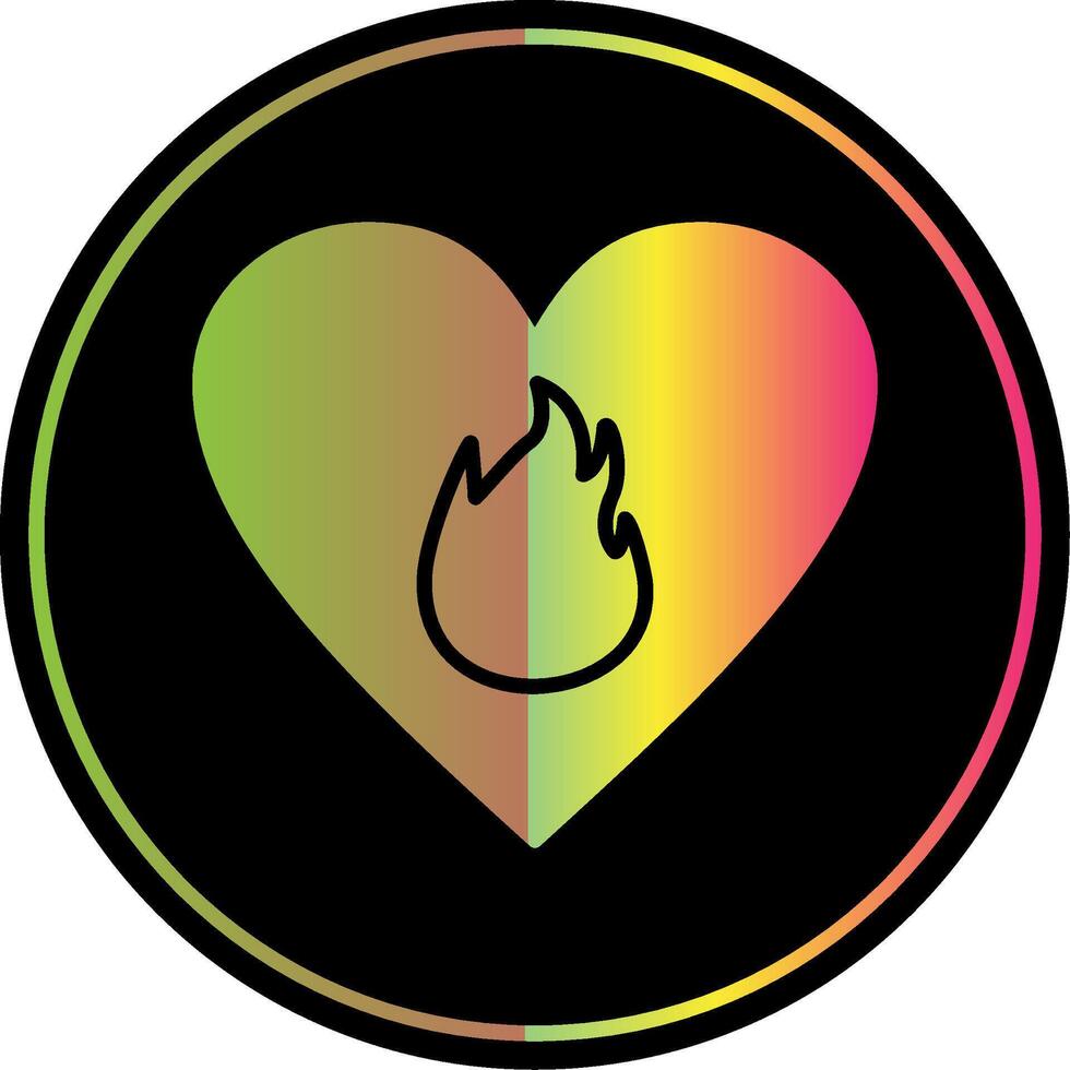 Passion Glyph Due Color Icon Design vector