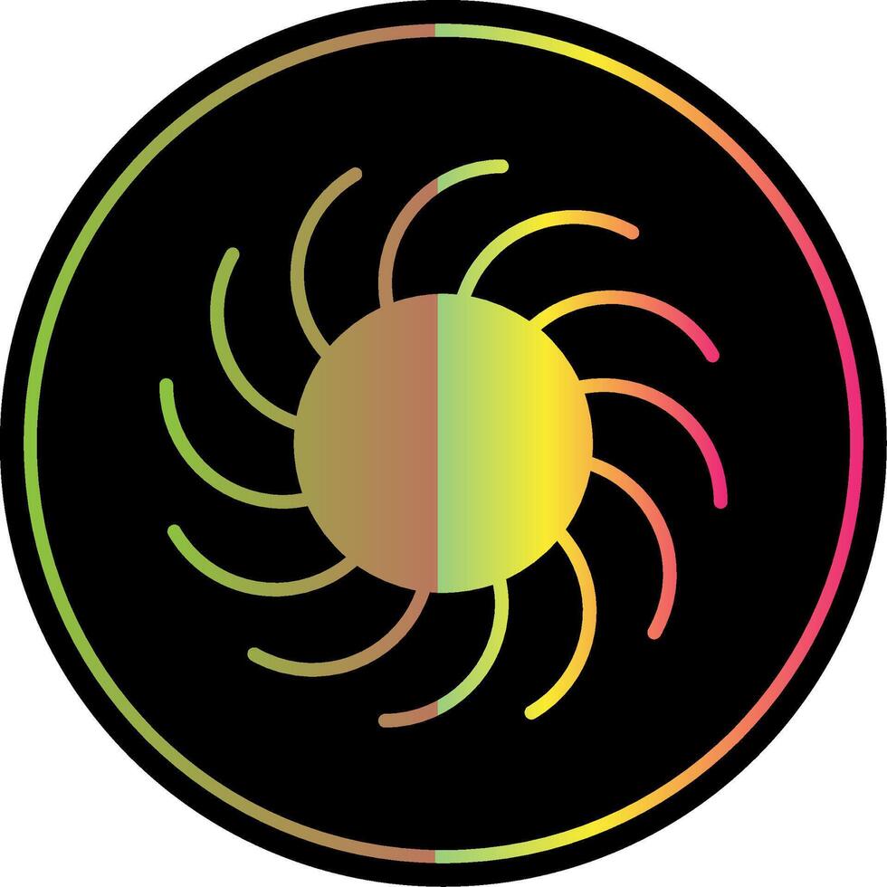Nebula Glyph Due Color Icon Design vector