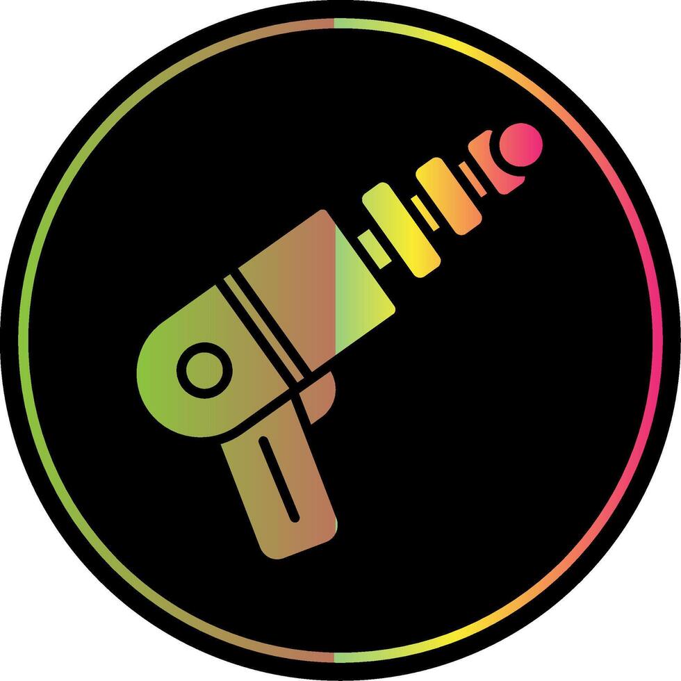 Space Gun Glyph Due Color Icon Design vector