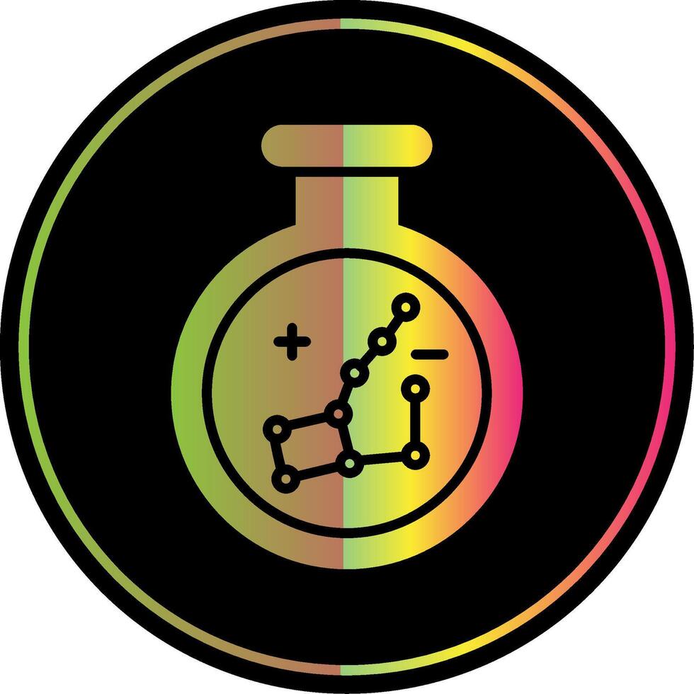 Constellation Glyph Due Color Icon Design vector