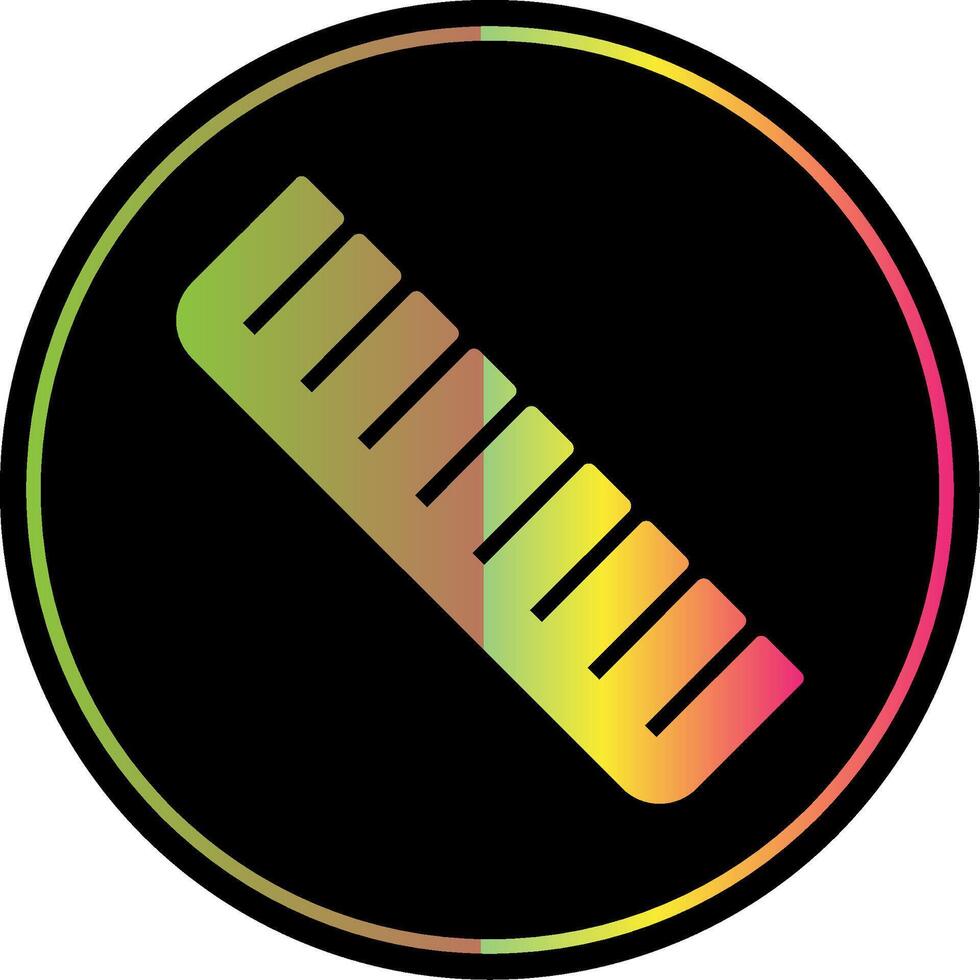 Comb Glyph Due Color Icon Design vector