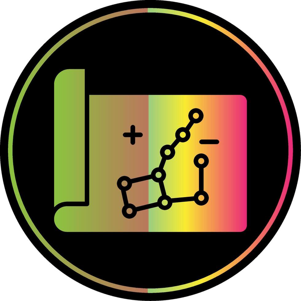 Constellation Glyph Due Color Icon Design vector