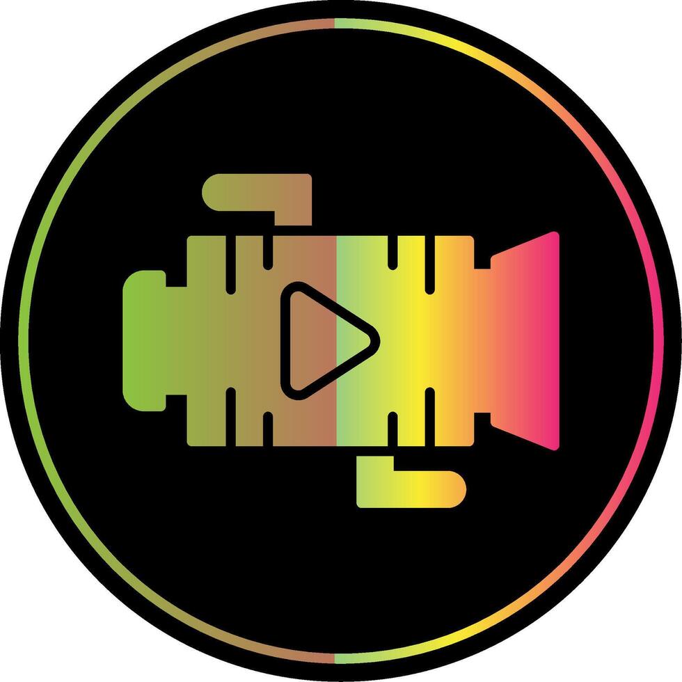 Camera Glyph Due Color Icon Design vector