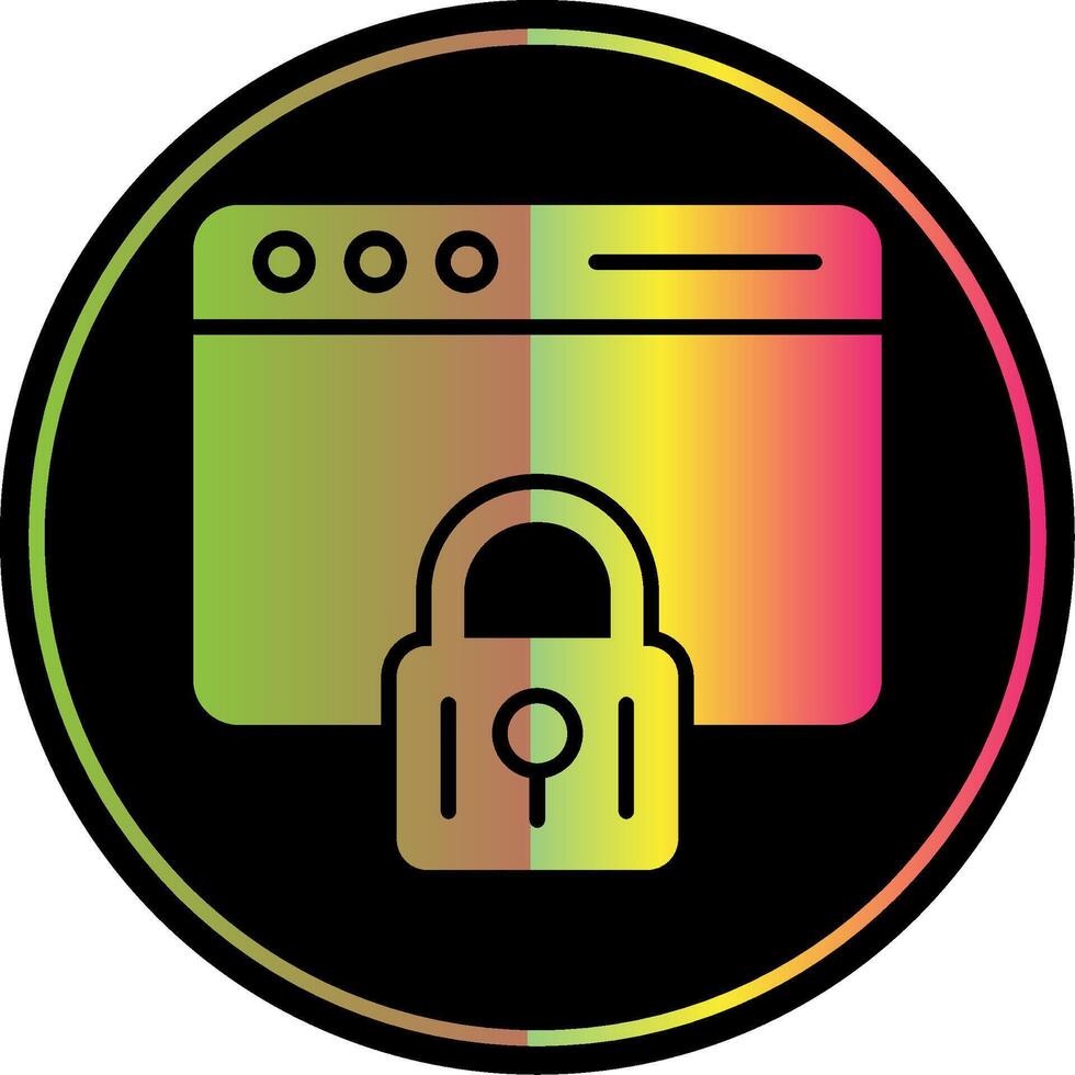 Web Security Glyph Due Color Icon Design vector