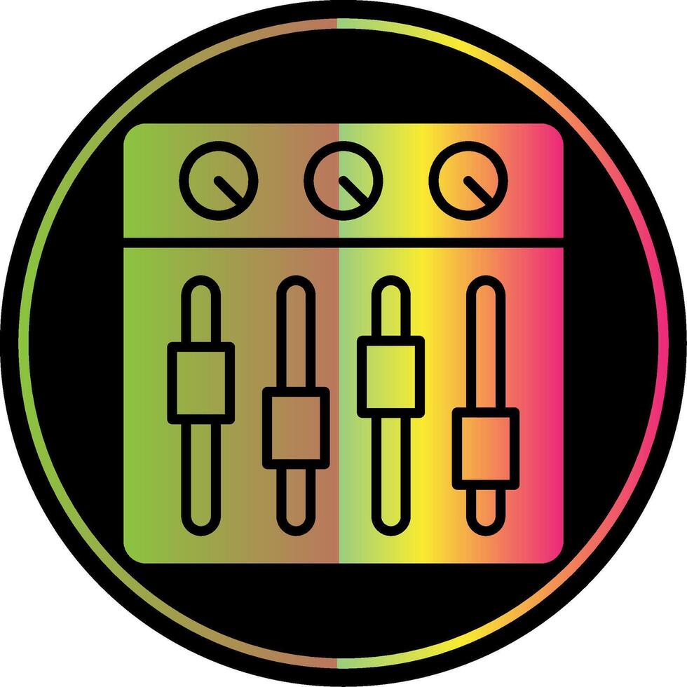 Sound Mixer Glyph Due Color Icon Design vector