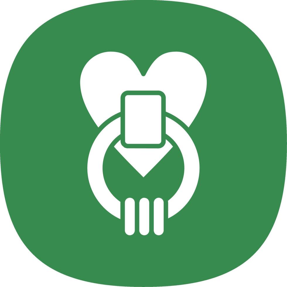 Door Knocker Glyph Curve Icon Design vector