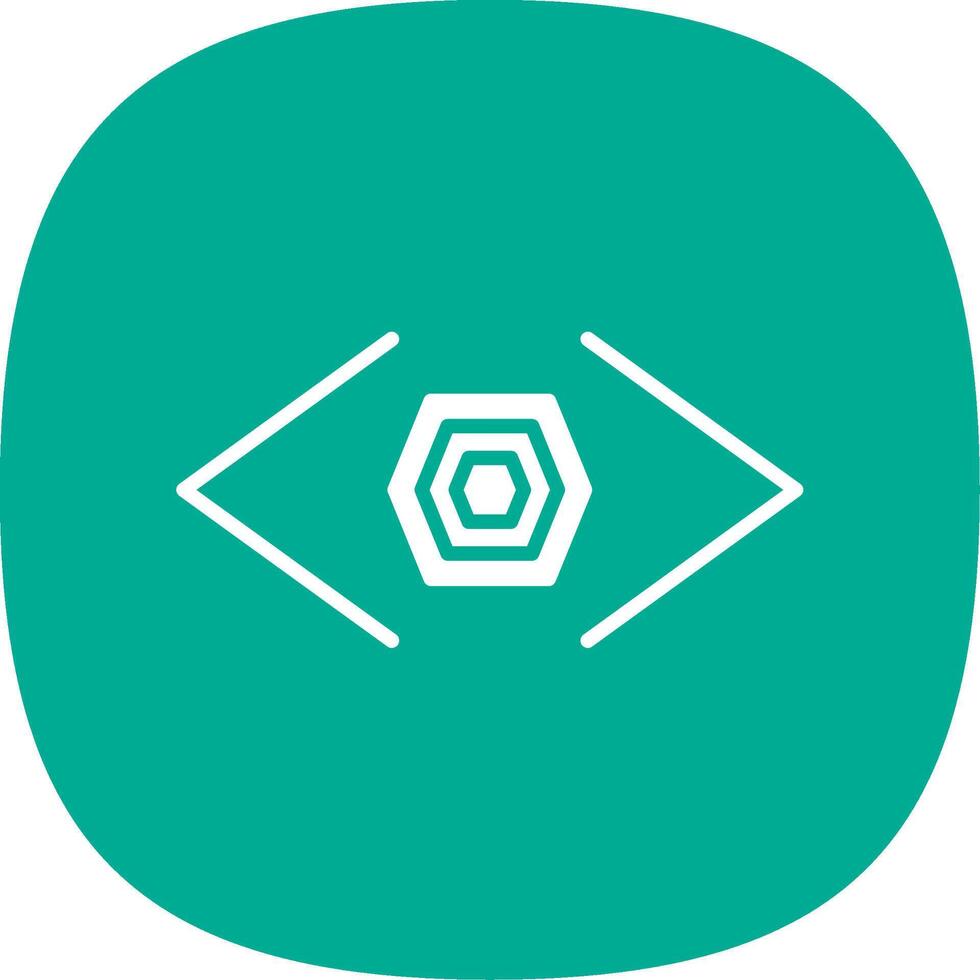 Bracket Glyph Curve Icon Design vector