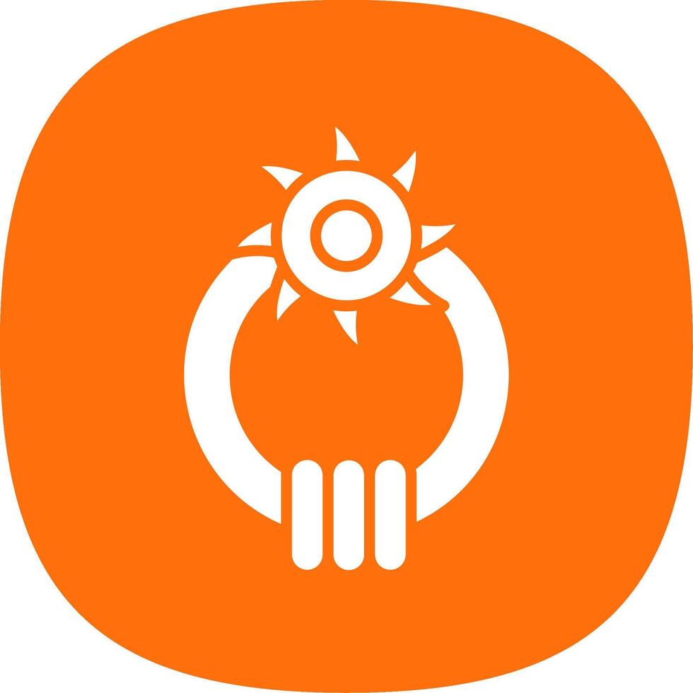 Door Knocker Glyph Curve Icon Design vector