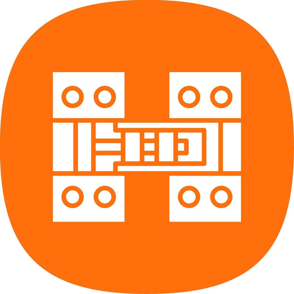 Hinge Glyph Curve Icon Design vector