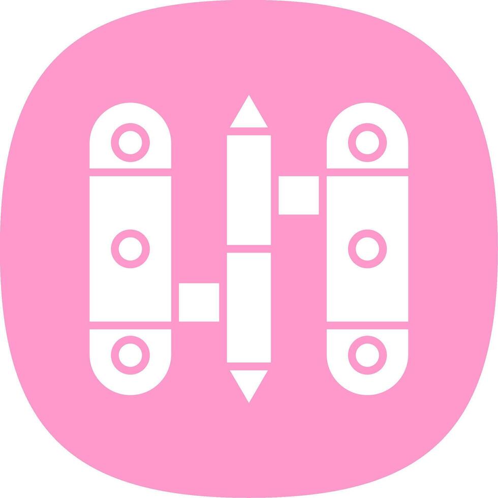 Hinge Glyph Curve Icon Design vector